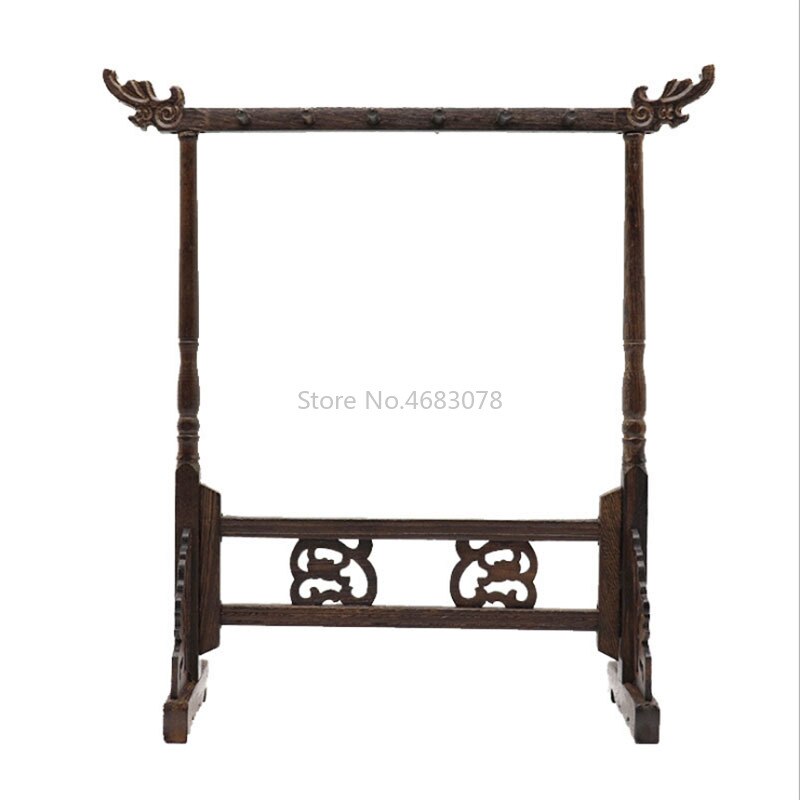 Traditionele Chinese 12 Haak Kip-vleugel Borstel Houder Kalligrafie Pen Houder Stand Hout Borstel Stand Opknoping Monteren Pen Houder