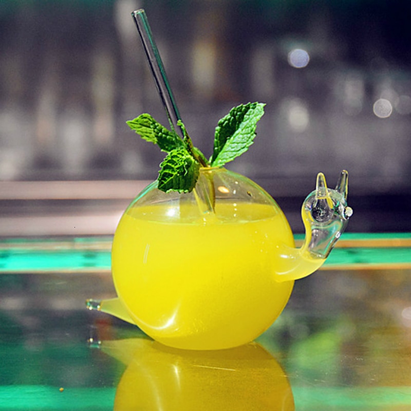 Snigel cocktailglas saft agave rött vin stor kapacitet transparent glasvara molekyl sotighet originalitet kopp