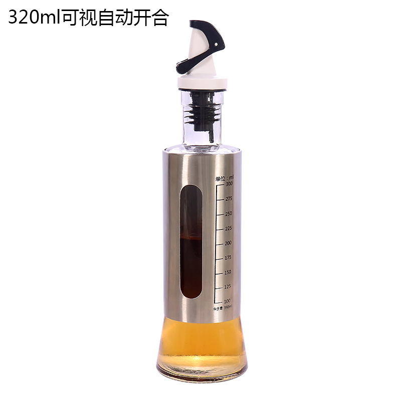 YOMDID Oil Bottle Soy Sauce Olive Oil Vinegar Seasoning Pot Leak Proof Sealed Condiments Storage Bottle Kitchen Tool: 320ml