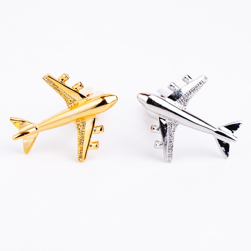 Boutique Airplane Cufflinks Metal Aircraft Cuff Link Mens Jewelry For Business Shirt Wedding &retail