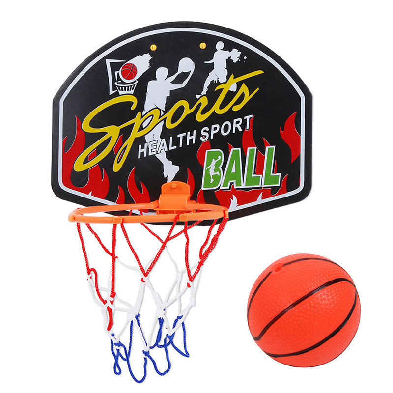 27*21cm plastik basketball kurv bøjle legetøj mini basketball bord familie kurv børn basketball legetøj sæt væg spil mini kurv: D