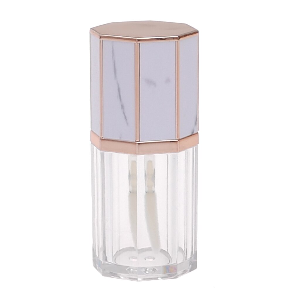 6ml regnbue fargerik diamanthette tom klar lipgloss tube med tryllestav tom leppestift tube verktøy kosmetiske emballasjebeholdere: Marmor