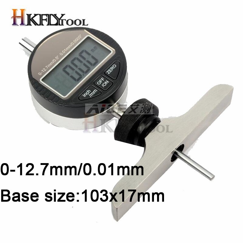 Dial Indicator Holder with Dial Indicator Depth Point Indicator with Lug Back 0-12.7mm Digital Micrometre Measuring Instrument