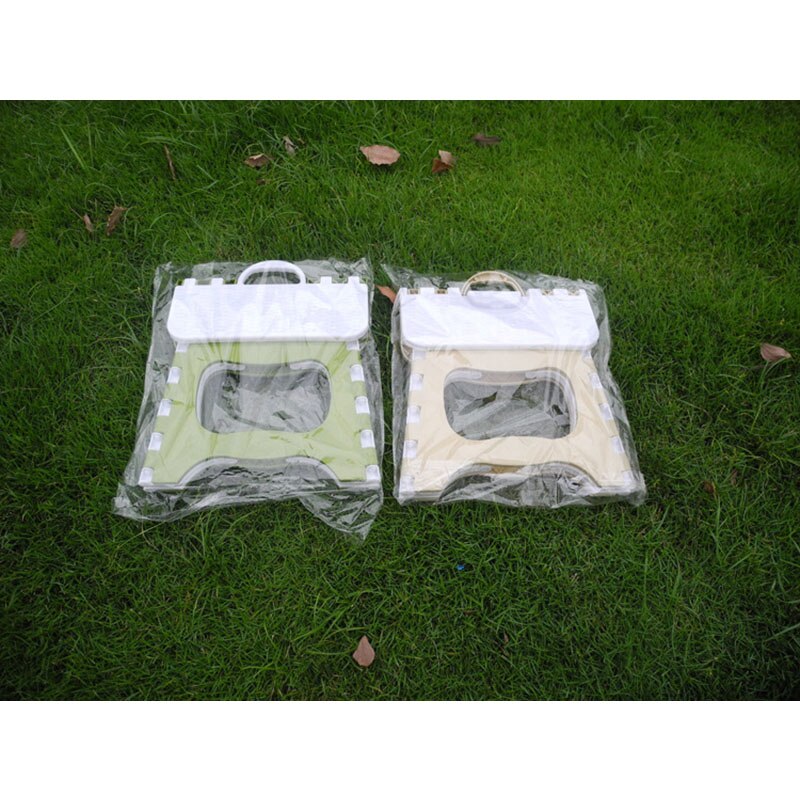 1pcs Draagbare Verdikking En Versterking Bamboe-Geweven Plastic Beige Groen Outdoor Kinderen Vouwen Bankjes En Bankjes