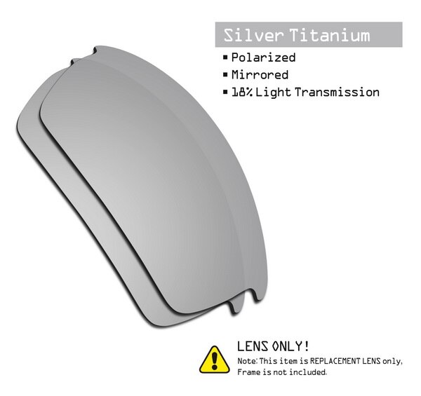 SmartVLT Polarized Replacement Lenses for Oakley Bottlecap Sunglasses - Multiple Options: Silver Titanium