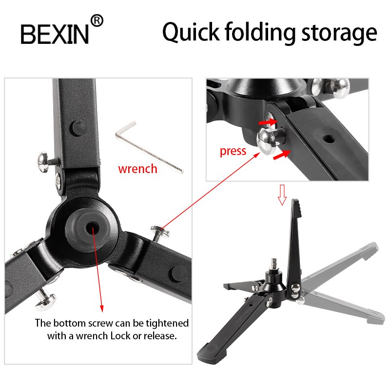 BEXIN monopod foot support tripod universal monopod base bracket video camera stand mount adapter for dslr monpod