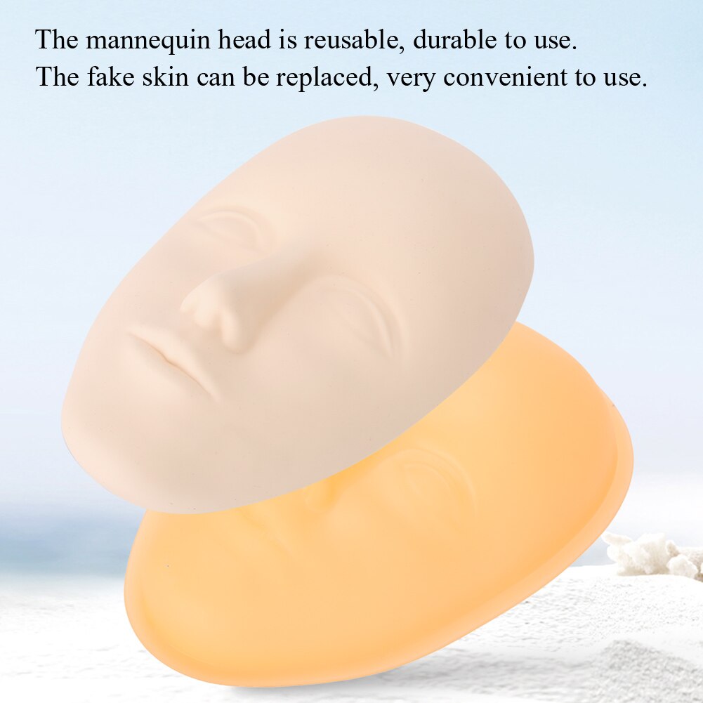 Maquillage lèvre sourcil tatouage peau Mannequin poupée visage tête 5D visage tatouage formation tête Silicone pratique permanente