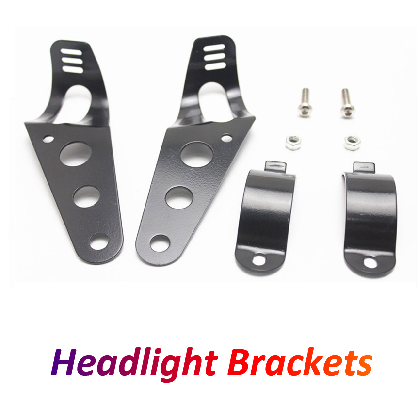 Universal Motorcycle Headlight Brackets Headlamp Mounting Clamps Head Light Support Front Lamp Carrier 28mm-36mm and 35mm-43mm