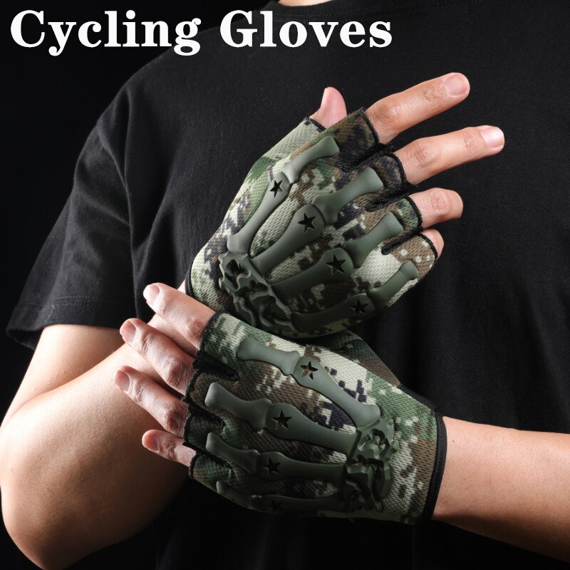Halve vinger fitnesshandschoenen Ademende handpalm Antislip Gym Gewichtheffen Polsbeschermer Dumbbell Training Oefening Fietsen,grijs,L