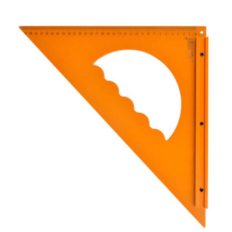 Portable Triangle Ruler High Precision Angle Ruler with Bottom Board Carpenter: 30x30cm