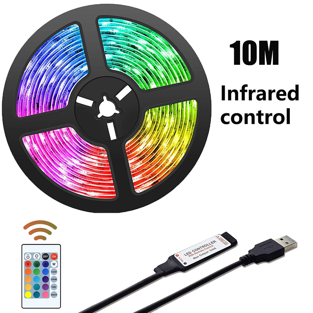 5 M 10 M 15 M 20 M RGB 5050 Licht Dekorieren Lampe Bluetooth USB Fee Licht LED Infrarot Steuerung flexible Lampe Band LED Streifen: Gold