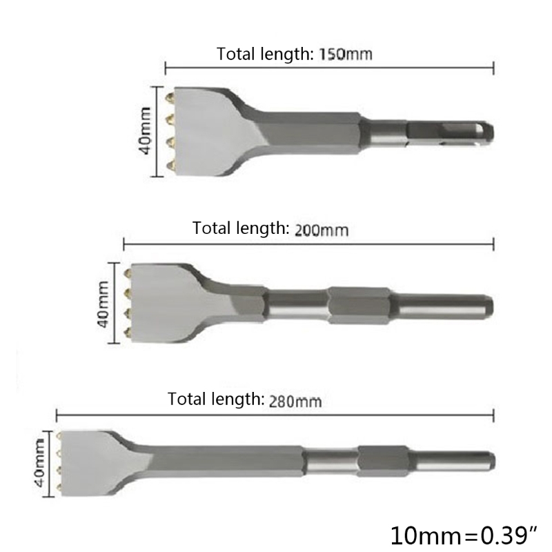 Rotary Hammer Bits Kit Hammer Drill Chisel Concrete Drill Bit Chisel Scaling Cutting Crushing Fracture Maintenance M4YD