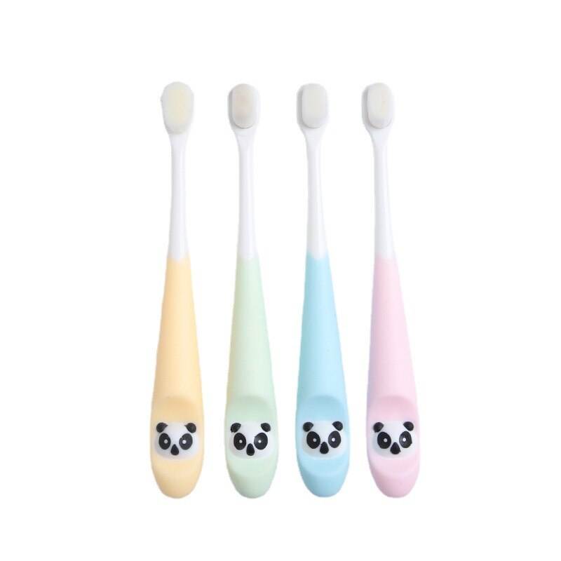 Brosse à dents pour enfants, 4 pièces, motif Panda coloré, brosse douce, soins dentaires, toilette, nettoyage des dents: Default Title