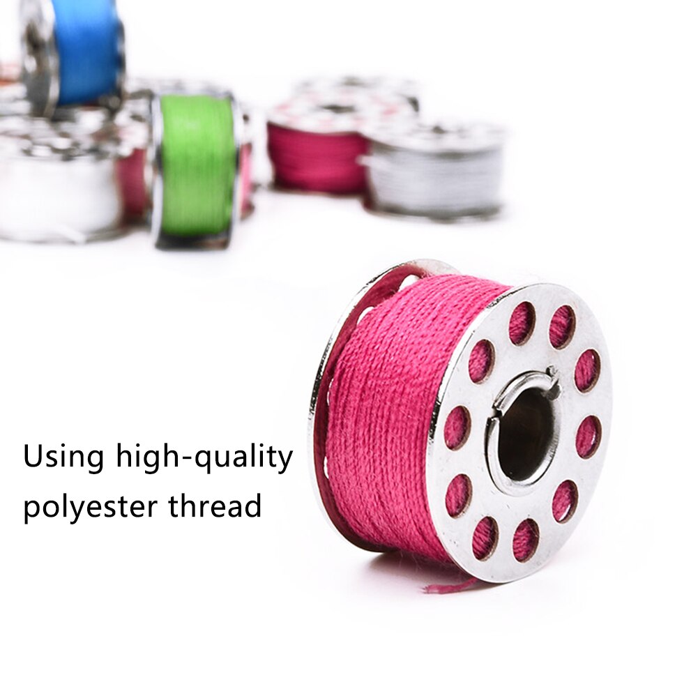 Carretes de plástico para máquina de coser, 25 bobinas de colores para el hogar, accesorios de trabajo hecho a mano, herramientas de costura