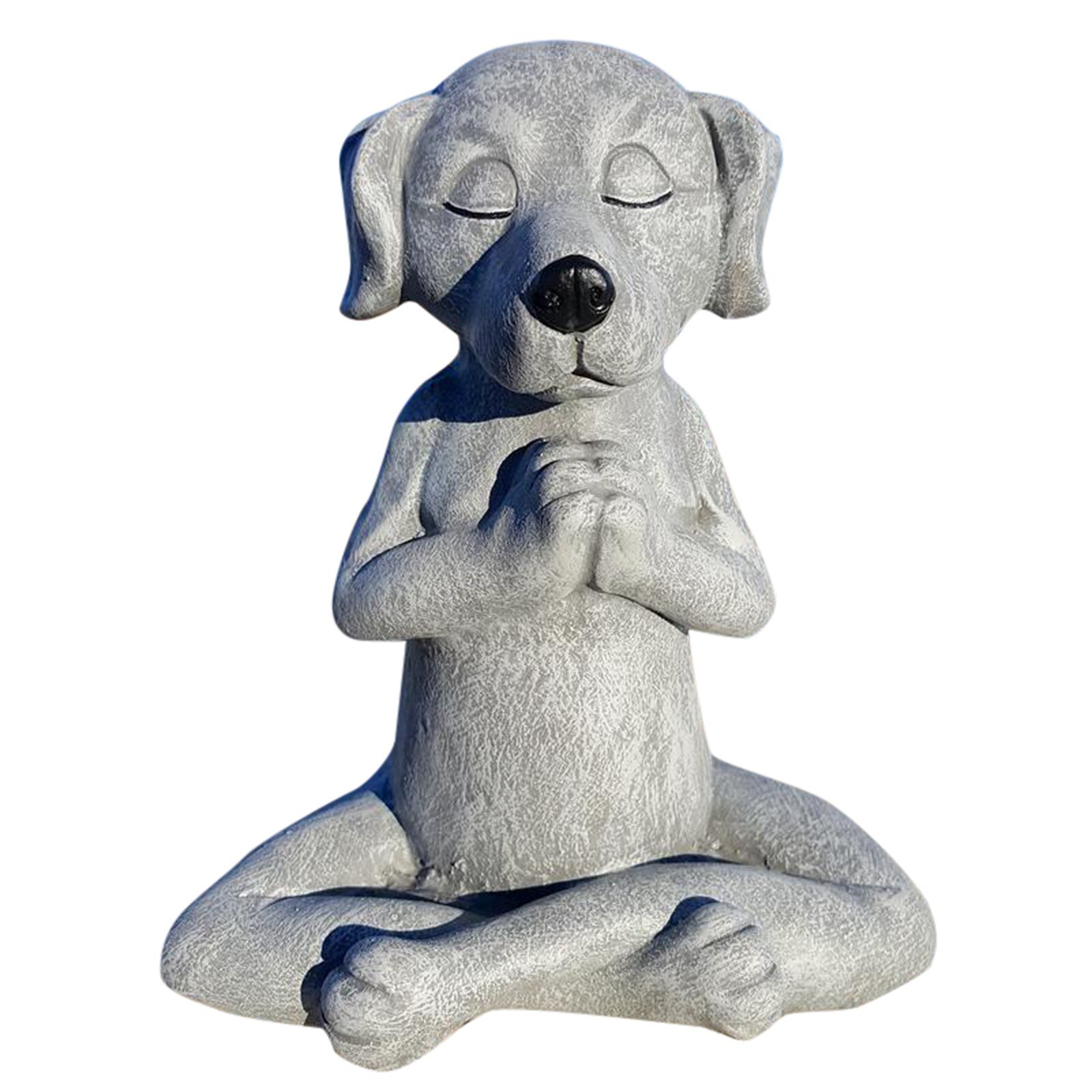 Toy Dog Buddha Meditation Dog Statue Cute Ornaments Yoga Dog Garden Decoration Home Decoration Pet Doll Crafts Garden Decoration: Default Title