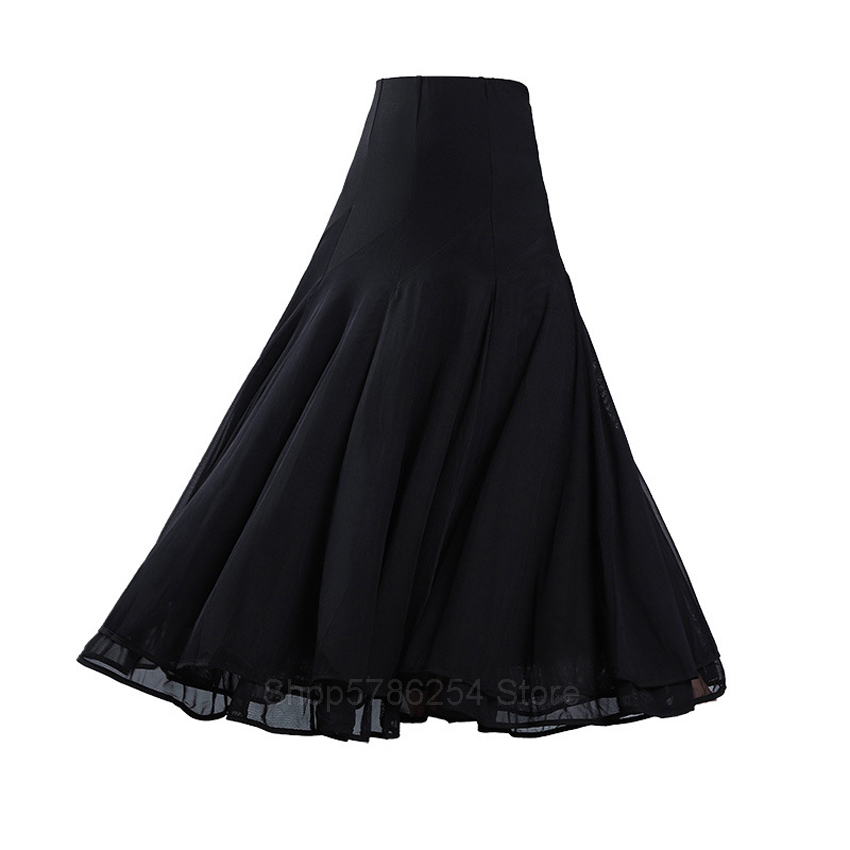 Voksen sceneoptræden flamenco nederdel kvinder piger spansk sigøjner gade mavedans kostume to-lags chiffon storvinget fluekjole: Farve 1 / Xl