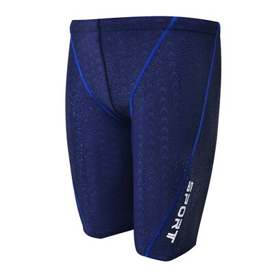 Maillot de bain pour hommes, respirant, short de plage, maillot de bain, demi-pantalon aux genoux, Sunga, grande taille: Bleu / 4XL