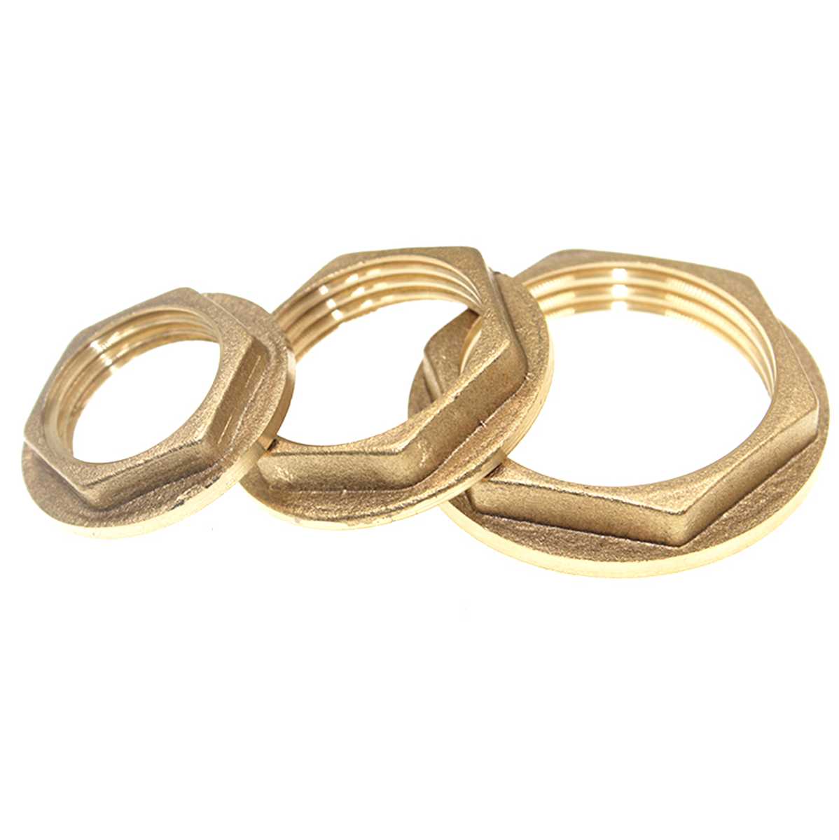 LOT 5 1/4" 3/8" 1/2" 3/4" 1" BSP Female Brass Pipe Fitting Hex Lock Nuts With Flange Water Tank Fitting