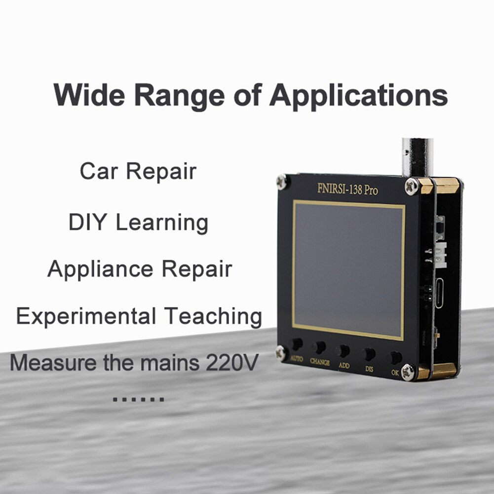 FNIRSI – Mini Oscilloscope numérique portable 138pro, pratique, avec 3 modes de déclenchement, un bouton, réglage automatique, mise à niveau du micrologiciel PWM