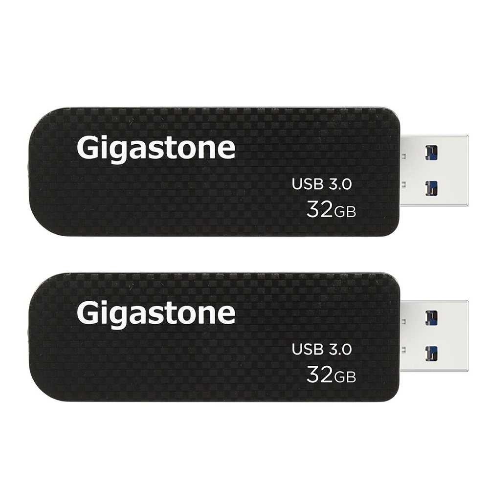 Gigastone Z30 128 Gb USB3.0 Flash Drive 2-Pack Capless Intrekbare Pen Drive Carbon Fiber Stijl Betrouwbare Prestaties