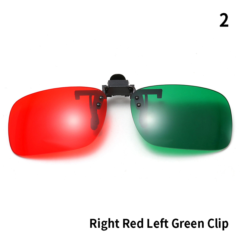 Gafas 3D de color rojo, azul y verde, montura negra para gafas de TV de película Anaglyph dimensionales para películas 3D: Verde
