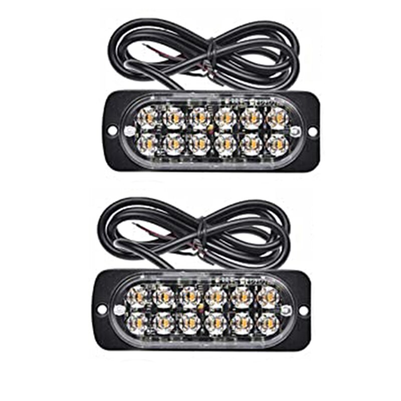 munirater 6-Pack Yellow Emergency Strobe Lamps 12-... – Grandado