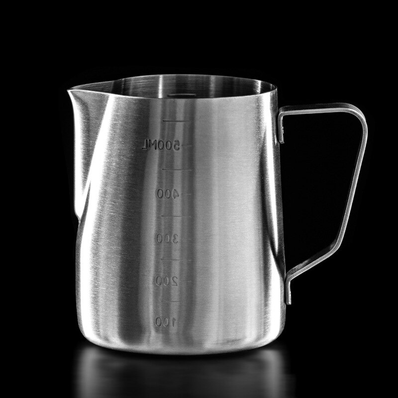Jarra Barista Latte Art, jarras de leche de acero inoxidable de doble escala, lanzadores de café de alta clase y , 300, 600, 900ml