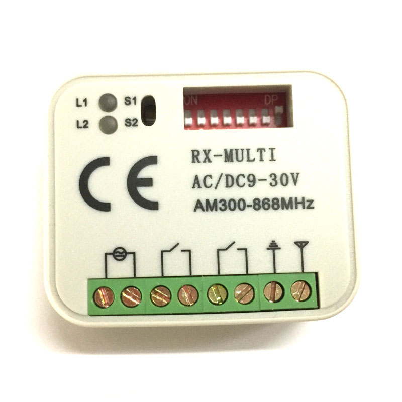 Universal AC DC 12-24V 2 Channel Universal Multi Receiver RX MULTI 300-868 MHz