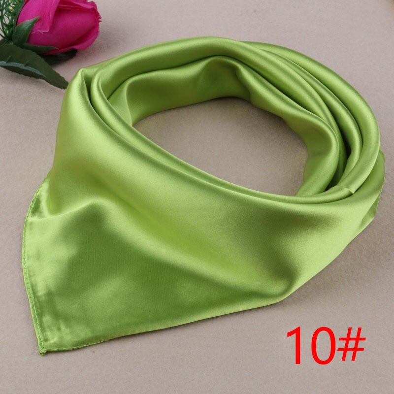Best Verkopende Kleine Vierkante Satijn Effen Kleur Kunstmatige Zijde Sjaal Voor Dames Vrouwen Sjaals Zakdoek 60*60Cm: 10