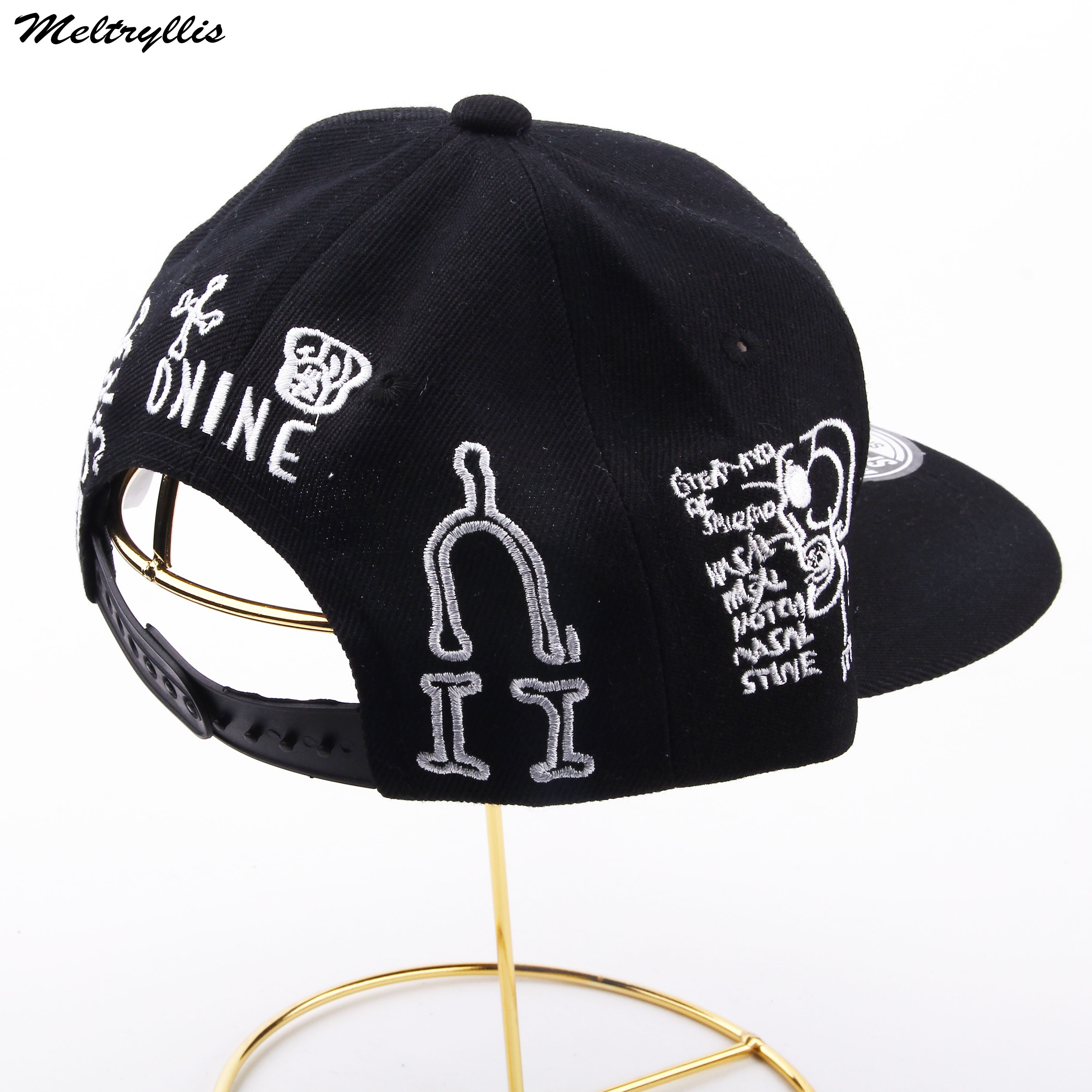[meltryllis] snapback hatte baseball cap hip hop hat billige hatte til mænd kvinder afslappet breve broderi far caps