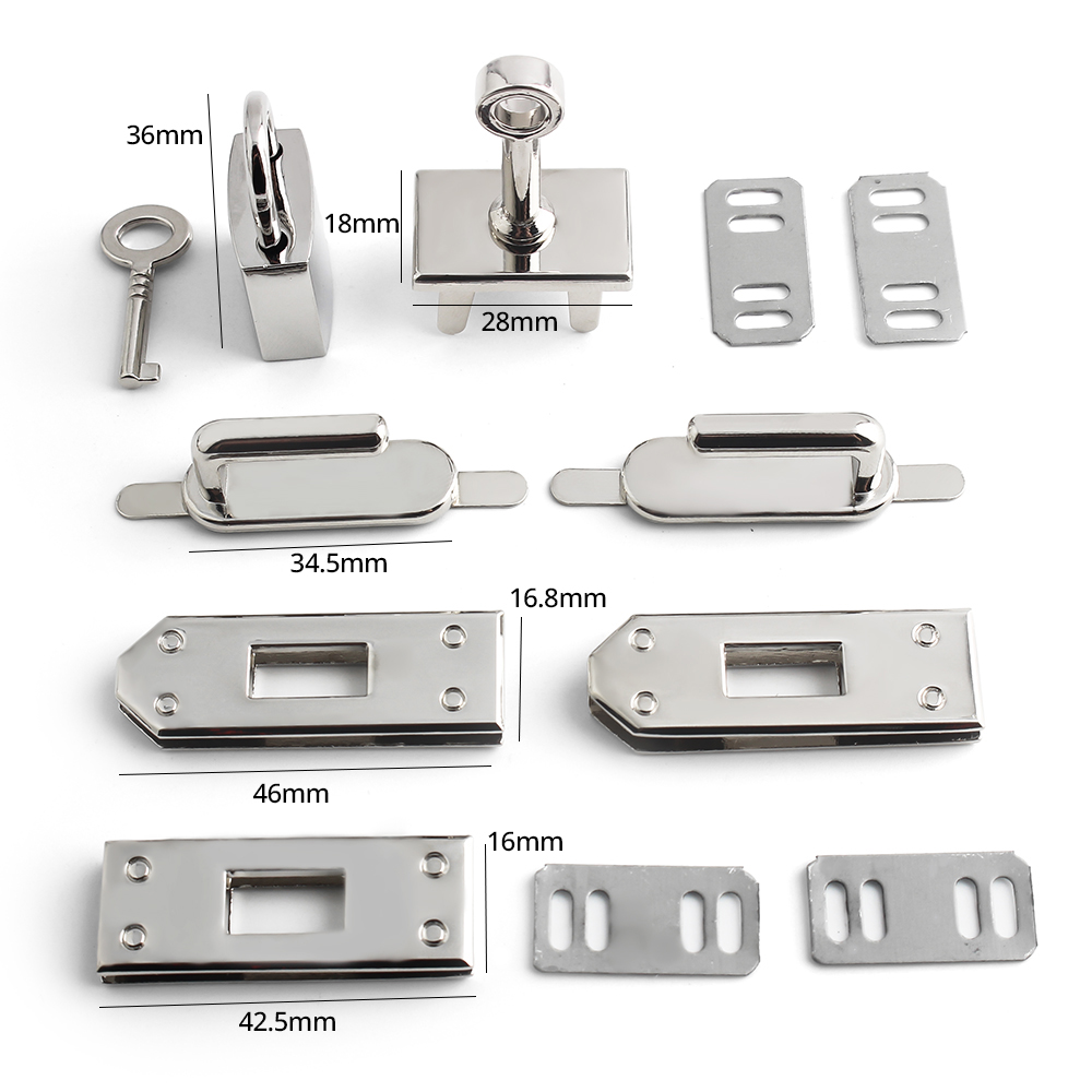 1/3/10Sets Mode Metalen Tas Lock Sluiting Vrouwen Tassen Maken Levert Tas Accessoires Sets Voor handtas DIY Hardware Kits: L / brons