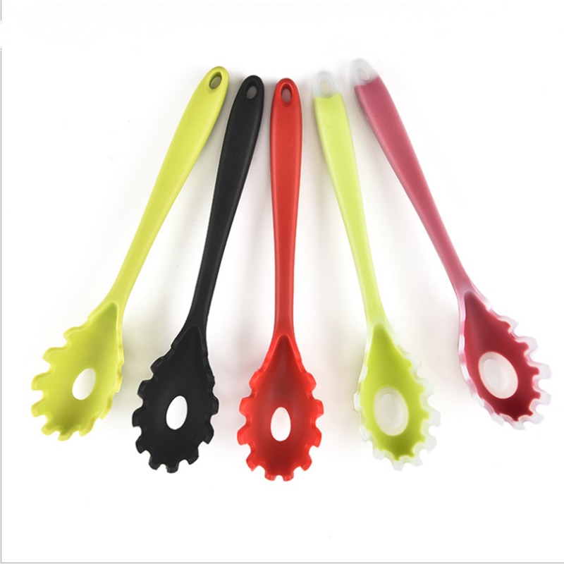 Kitchen Dishes Silicone Pasta Spoon Colander Kitchen Accessories Noodle Spoon Form for Cooking Everything for The Kitchen.8z