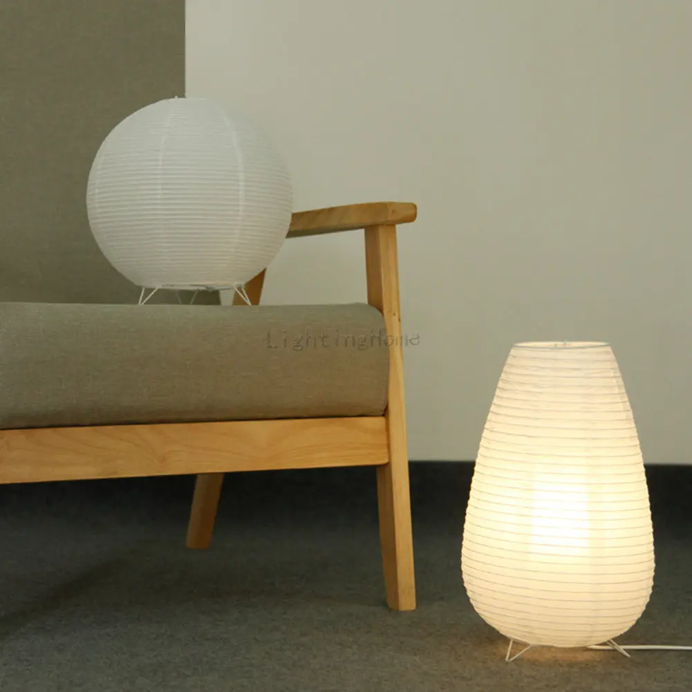 FAROL DE PAPEL nórdico de estilo japonés, sala de estudio moderna para lámpara de mesa, dormitorio, mesita de noche, iluminación LED, decoración,