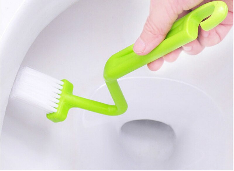 1Pc S-Type Handvat Cleaning Scrubber Borstel Wc Sanitaire Set Bad Speelgoed Voor Kinderen Gebogen Gebogen Babybadkamer speelgoed