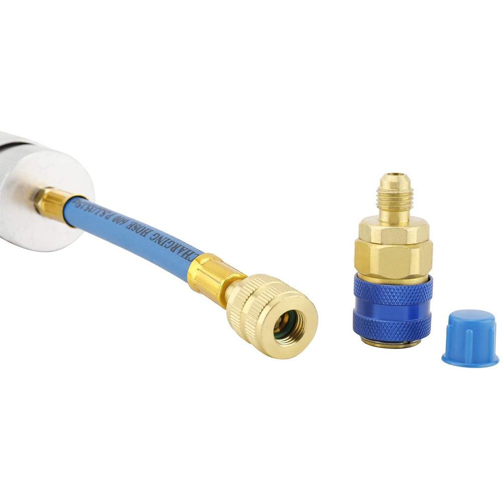 A/C, inyector de aceite y tinte, giro manual, tornillo en aire acondicionado, refrigerante, tubo de llenado, herramienta de inyección, accesorios para automóviles