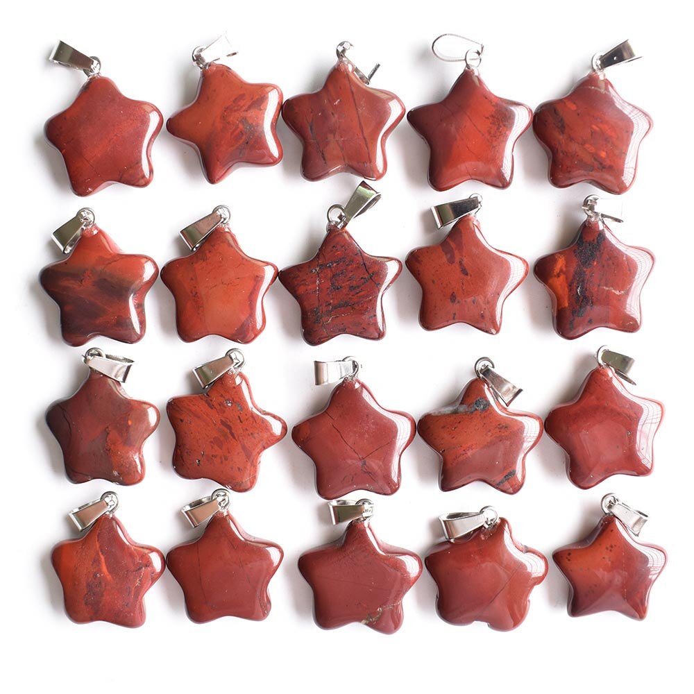 Verschiedene naturstein mixed star charms anhänger für DIY schmuck machen 24 teile/los freies: Rainbow stone
