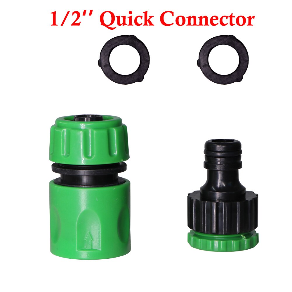 Garden Watering Hose Fitting ABS Quick Connector 1/2" End Double Male Hose Coupling Joint Adapter Extender for 16mm Tubing Pipe: D