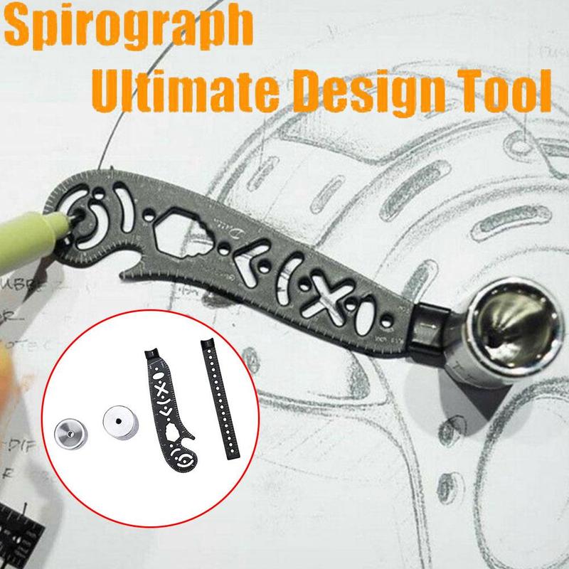 final tool mini compass protractor combo-circles drawing patterns drawing drawing curve metal ruler