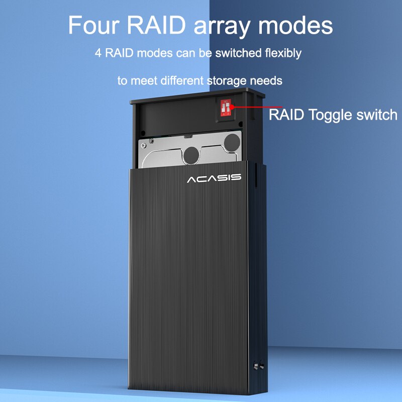 Boîtier de disque dur externe Hdd usb 3.0, 2.5 pouces, 5gbps, Sata, Station d&#39;accueil, Support Raid, 2 to