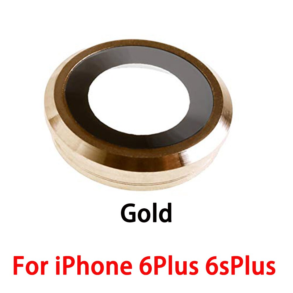 Tylna tylna osłona obiektywu szklana pokrywa z ramką część zamienna do iPhone 6 6s 6Plus 6splus 7 7Plus 8 8Plus: 6P 6SP Gold