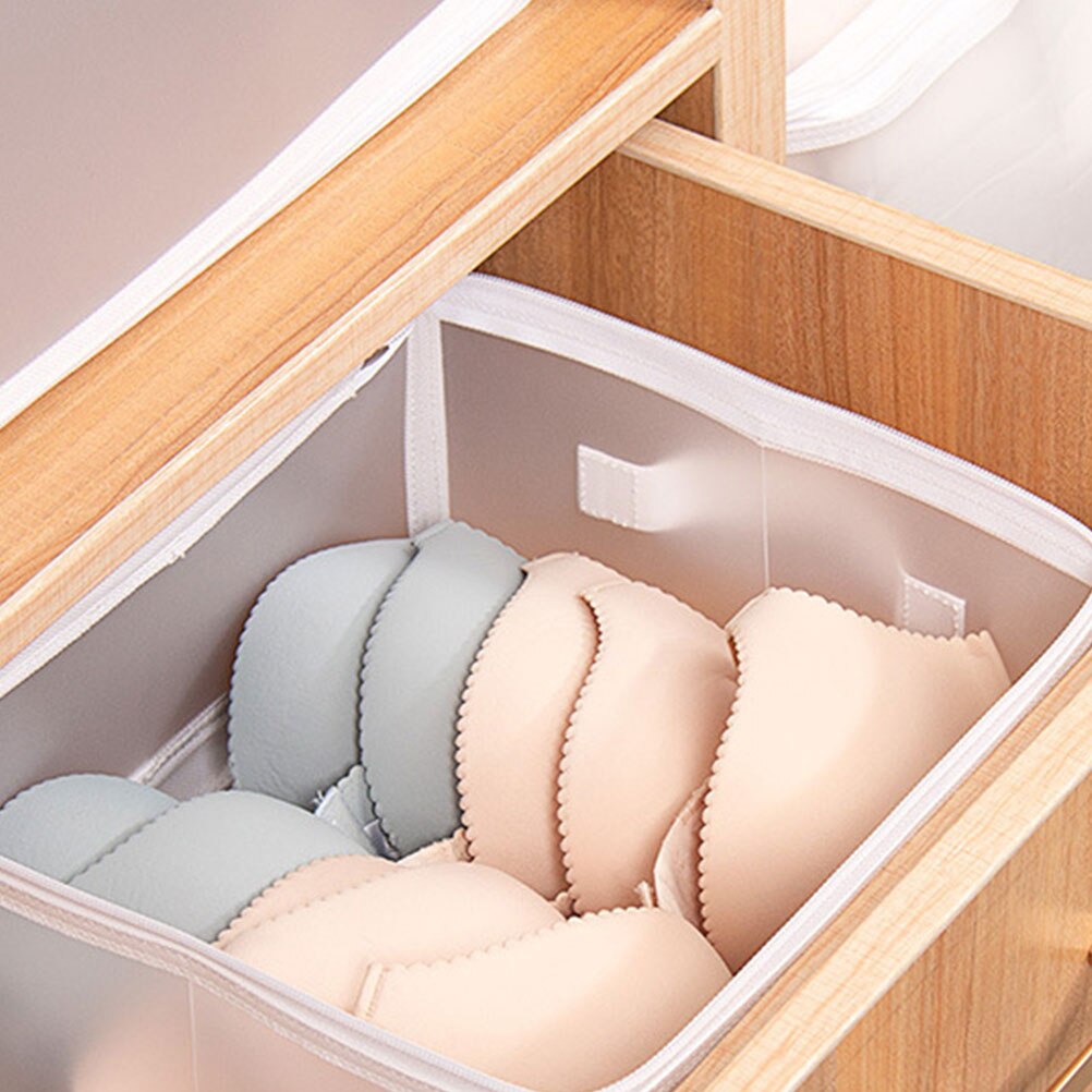 2pcs Stackable Clothes Box Plastic Wardrobe Organizer Desktop Sundries Container