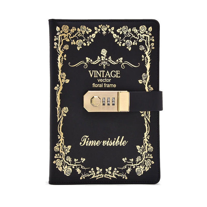 Password Lock Notebook A5 360 Pages Diary Notebook B6 300 Page Students Secretly Keep Notebook Diary Hand Ledger