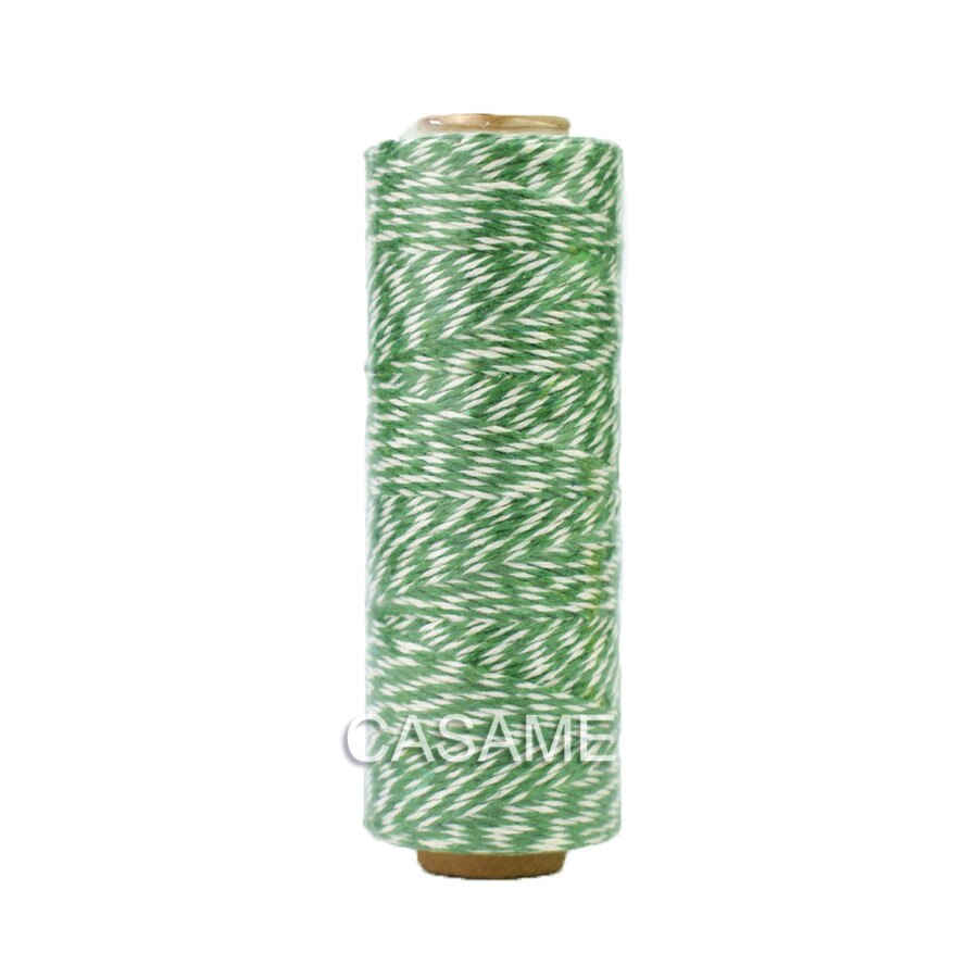 100% Natuurlijk Katoen Touw 4ply (100Yards) 1 Pcs Dunne Bakkers Touw Kleur Baker Touw Zilver Goud Rood Roze Katoen String Kleur: dark green