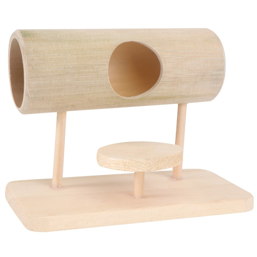 1pc Adorable Wooden Hamster Tunnel Plaything Hamster Crawling Hamster
