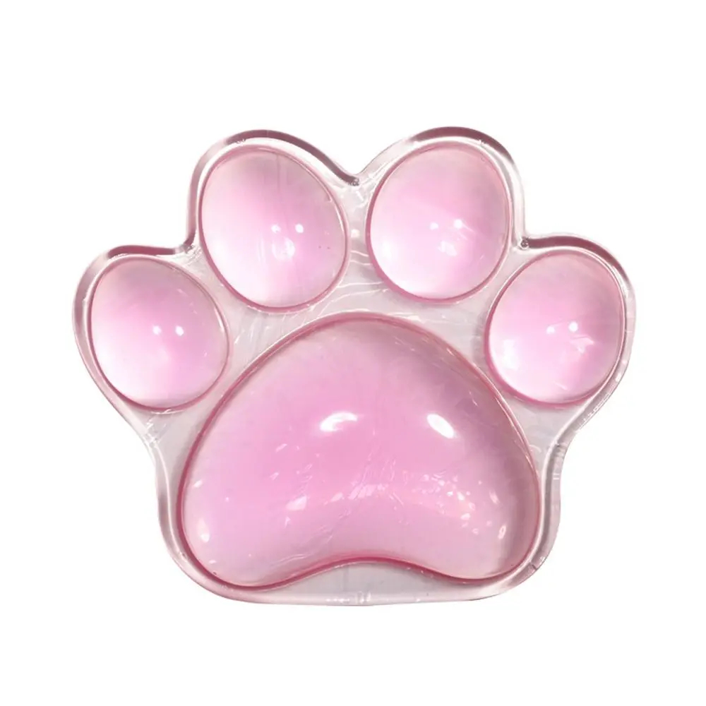 Kattenpoot Schattige Muis Pols Ondersteuning Pad Computer Muis Hand Pols Rust Cartoon Pijnverlichting Antislip Base Thuis Kantoor Siliconen Pad: Roze