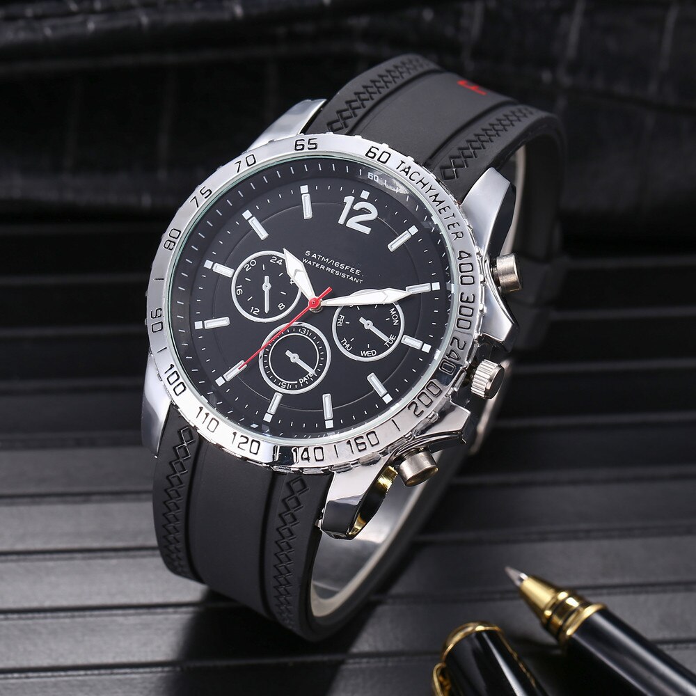Populært mærke luksus berømte mænd ure & #39 ;s ur mandlige ur quartz ur relogio masculino reloj hombre: Sølv
