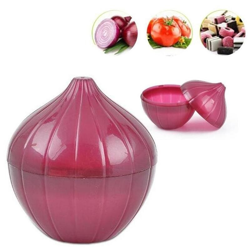 Caja de plástico para almacenamiento de alimentos, organizador con forma de verdura, ajo, limón verde, cebolla, pimienta, tomates, accesorios Hol X0F4