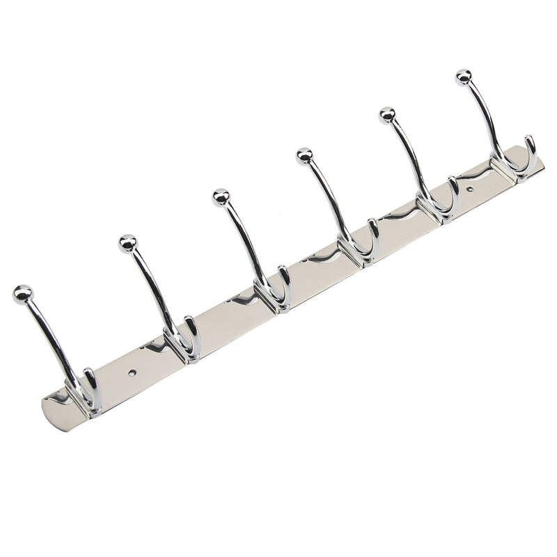 6 to haken jas hoed kleding robe houder rek haak wandhanger hangend roestvrij staal huishoudelijke hakenset 12 keuken badkamer
