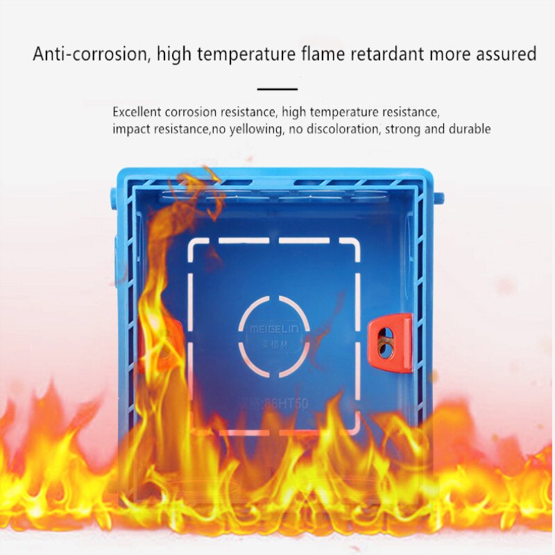 Atlectric Mounting Box Cassette Switch Socket Junction Box Hidden Concealed Internal Mounting Box Type 86 White Red Blue Box