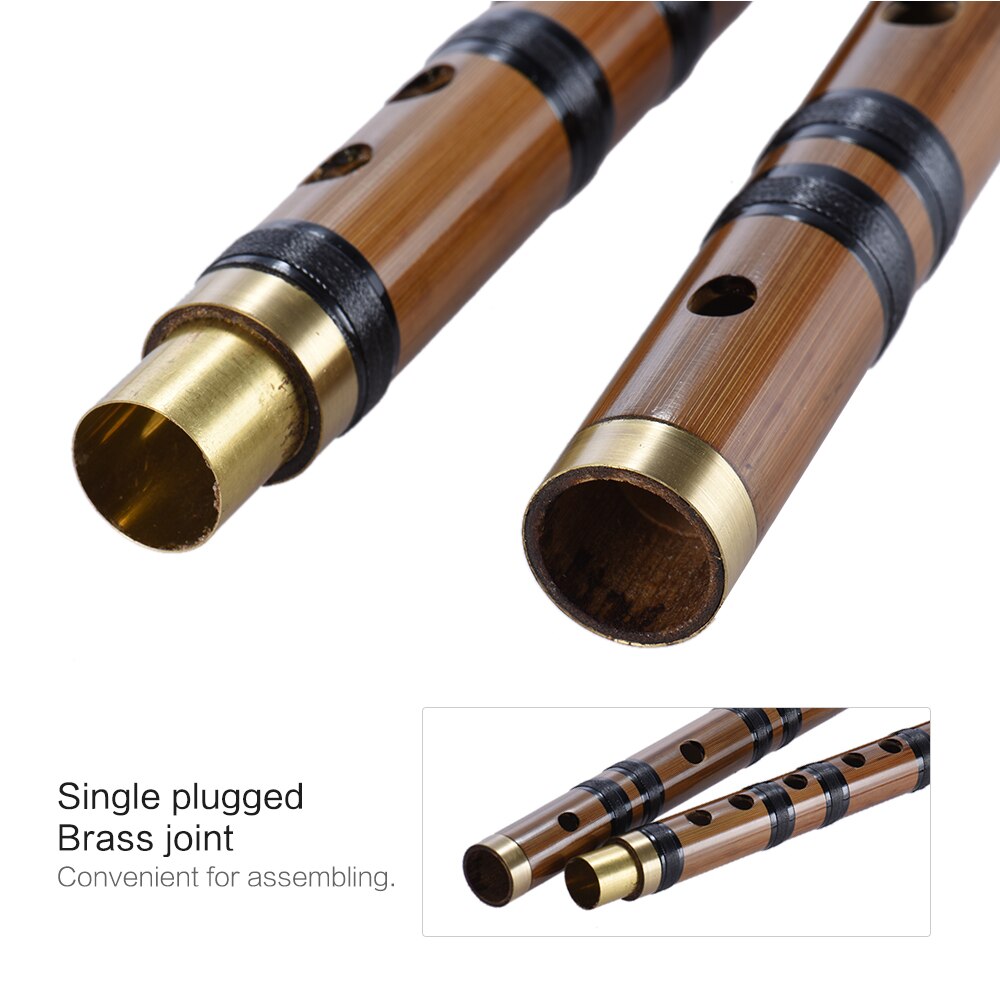 Pluggable Bamboo Flute Handmade Bitter Bamboo Dizi E Key Traditional Chinese Flute Musical Woodwind Instrument for Beginner